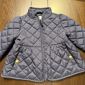 Janie and Jack Navy Quilted Puffer Coat
